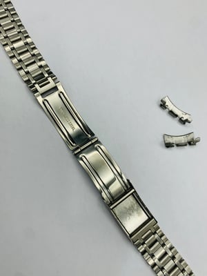 Image of 19mm Rare Seiko curved lugs stainless steel gents watch strap,New.(MU-19)