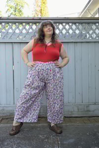 Image 1 of Pink Flower Power Pants