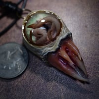 Image 5 of Nebula Hatchling Snaggletooth Pendant - Handmade,  2" OOAK