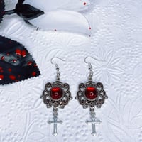 Image 1 of Trad Goth Ornate Earrings 