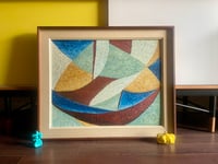 Image 1 of Large Fantastic Oil Abstract on Canvas