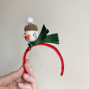 Image of Acorn Snowman Headband for Blythe Dolls #4