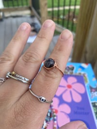 Image 3 of Labradorite wire wrapped ring #2