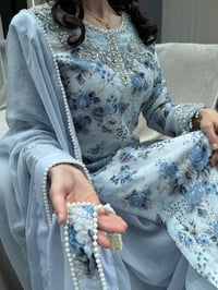 Image 8 of blue georgette