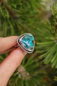 Image 2 of Triangle QinGu Turquoise Ring
