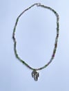 Beaded Yin Yang Hand necklace#1