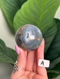Image 1 of CHOOSE YOUR OWN MOSS AGATE SPHERE -INDIA- LOT 2