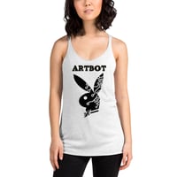 Image 1 of Artbot Playbot Black Image Women's Racerback Tank