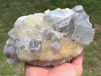 Image 24 of Large QR Code Fluorite On Druzy Quartz Matrix Specimen #2628