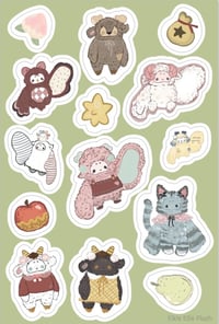 Image 2 of  Animal crossing inspired Elkie sticker sheet +bonus MYSTERY sticker