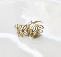 Image 8 of Leaf + Vine Hoop Earrings
