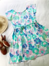 Size 18 Pink/Blue Vintage Fabric Julia Dress with Free Postage 