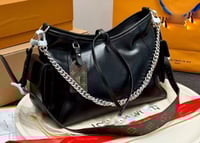 Black soft leather bag 