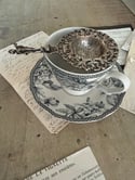 Passe-thé ancien, plaqué argent, artisanat italien