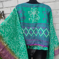 Image 6 of Kimono and cami top Set-jade and 💜 purple