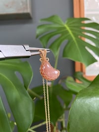 Image 5 of Gold Sunstone Moon Crystal Necklace