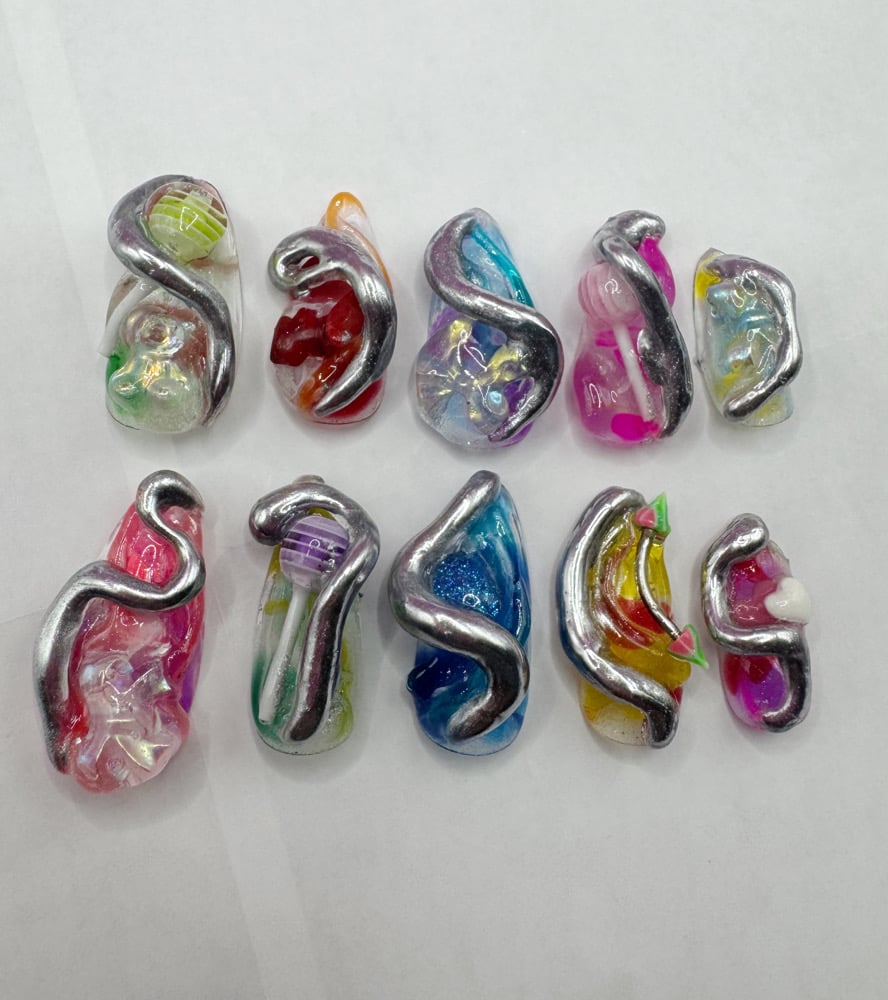 Image of water paint chrome 3D SET