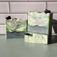 Image 2 of Grounded Grace Soap Bar | Lemon Rosemary + Earthy Woods | Black Tourmaline | Handmade Soap