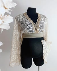 Image 1 of Womens photoshooting top - Adeline - size S-M - cream&beige | photo props