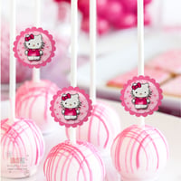 Image 2 of Cake Pop Hello Kitty Toppers Set of 12 