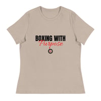 Image 1 of Women's Boxing with Purpose(black logo) Relaxed T-Shirt