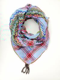 Image 2 of Blue/Pink Keffiyehs (Made in Jordan)