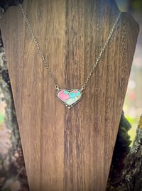 Cotton Candy Heart Necklace