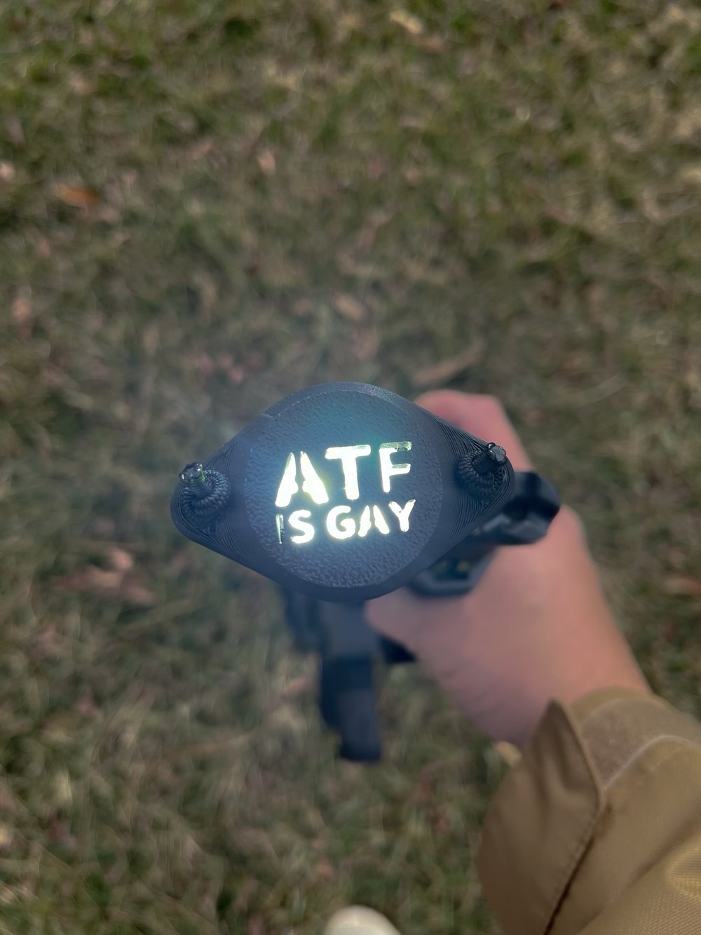 “ATF IS GAY” Flashlight caps