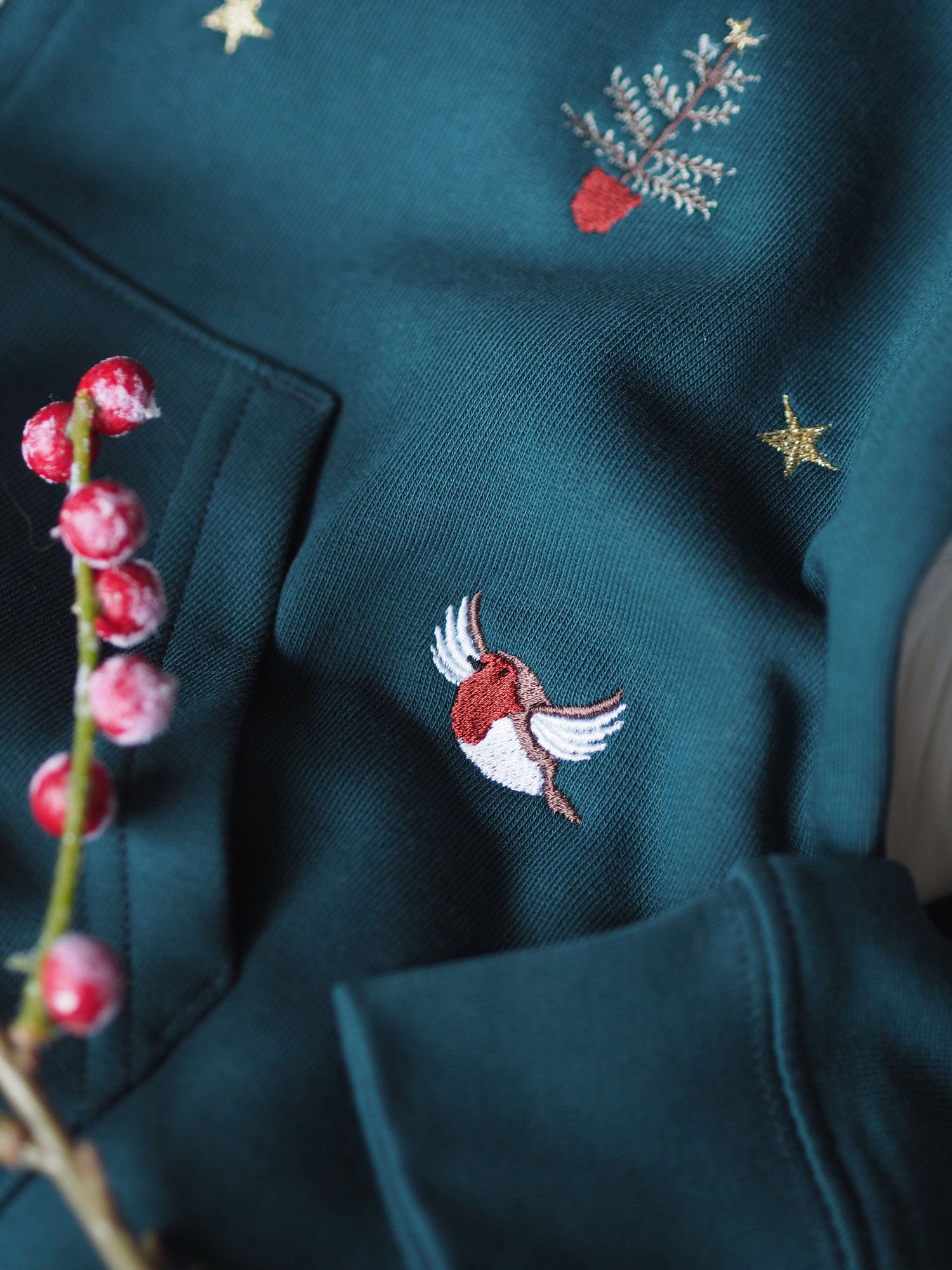 Image of Christmas Sprinkles - Glazed Green zipped hoody