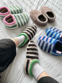 Image 1 of Sailor Slippers Knitting Pattern
