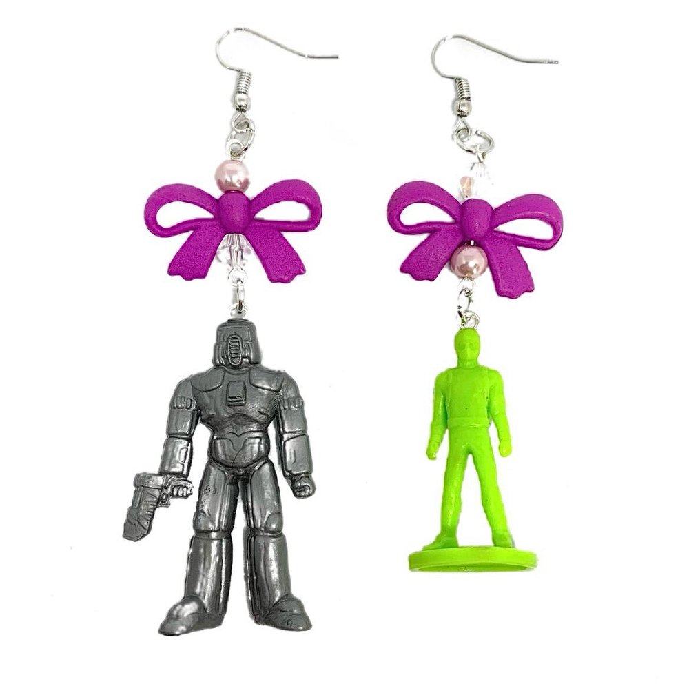 Image of Radical Robot Asymmetrical Earrings