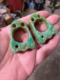 Image 1 of Turquoise glow in gold resin with g10