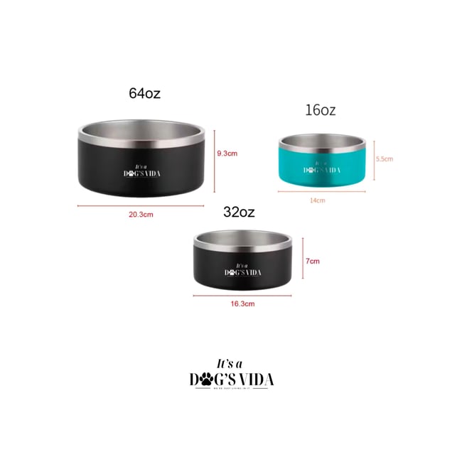 It’s a Dog’s Vida Stainless Steel Non-Slip Dog Bowl