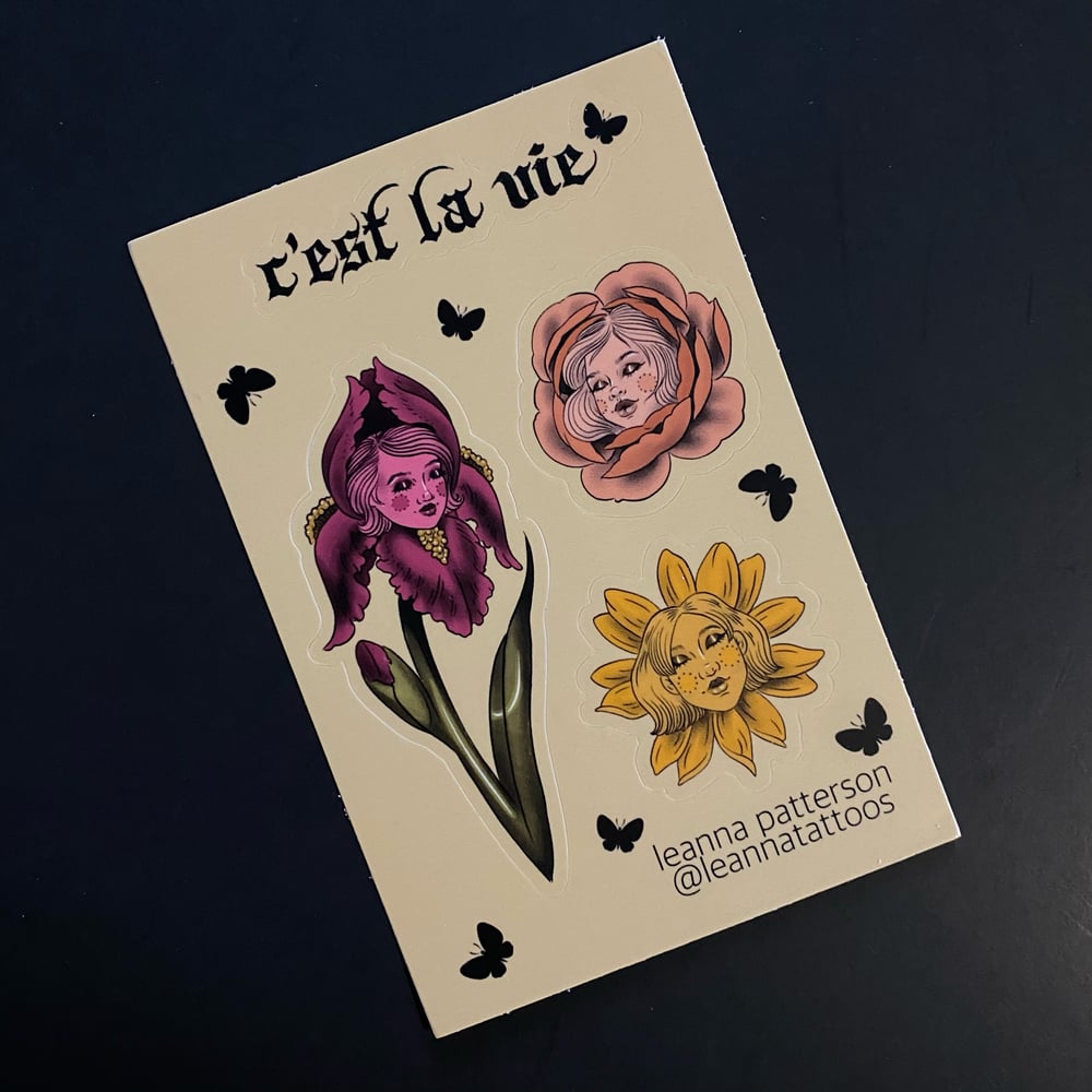 Image of c'est la vie sticker sheet