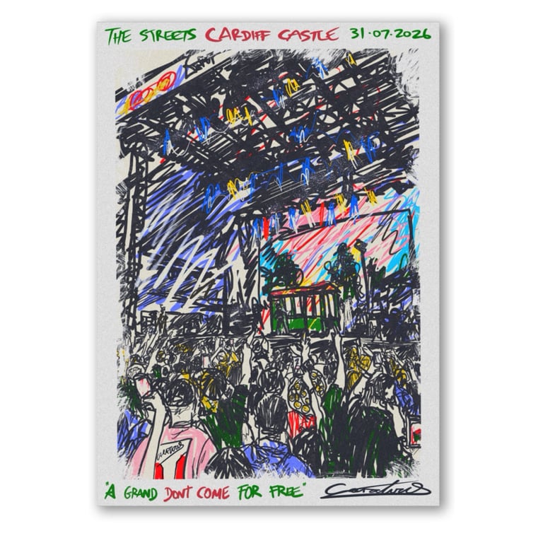 Inspired By The Streets at Cardiff Castle  A3 print 