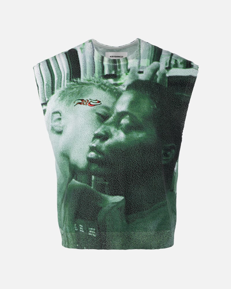 Image of KRYSVINCZI - Slavic Kiss Knit Tank Top