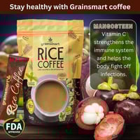 Image 2 of Grainsmart- RICE COFFEE Low Calories & Decaffeinated- 10sachet