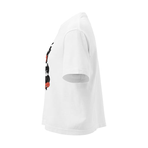 Image of Women’s heavyweight boxy tee Yoga cat