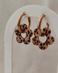 Creoles fleurs léopard 