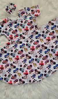 Image 1 of Halloween dress and bow short sleeve 