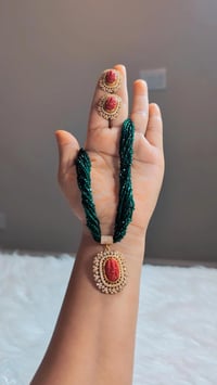 Image 2 of Ganesh Munga Short Hydrocrystal/Hydropotey Set with Adjustable Ring