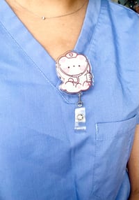 Image 2 of Nurse Bear Badge Reel