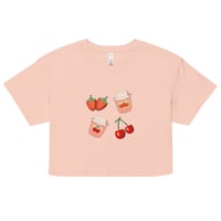 Image 2 of Strawberries and Cherries crop top, Jam crop top