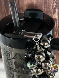 Image 4 of Black Gothic Glam Tumbler Straw Bauble
