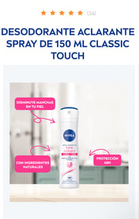 Image 2 of Nivea Antiperspirant Spray Classic Touch with Avocado Oil and Vitamin C
