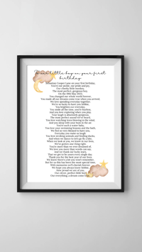 Image 1 of Personalised poem printed