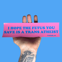 Image 3 of Trans Atheist Bumper Sticker