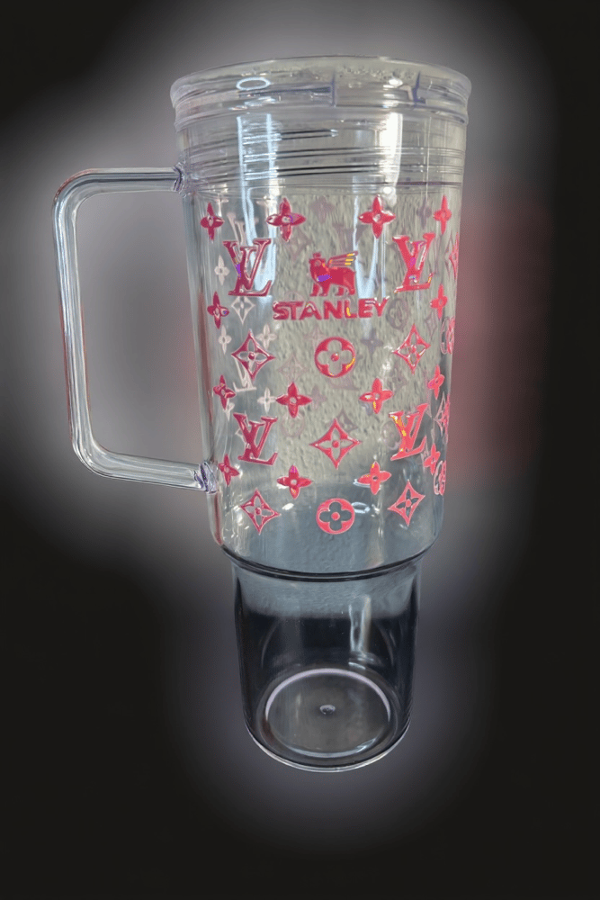 Image of Pink Clear 40oz cup