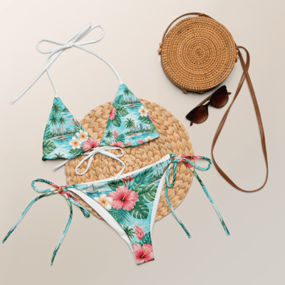 Image of All-over print recycled string bikini