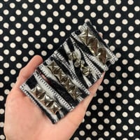 Zebra studded hair clips 